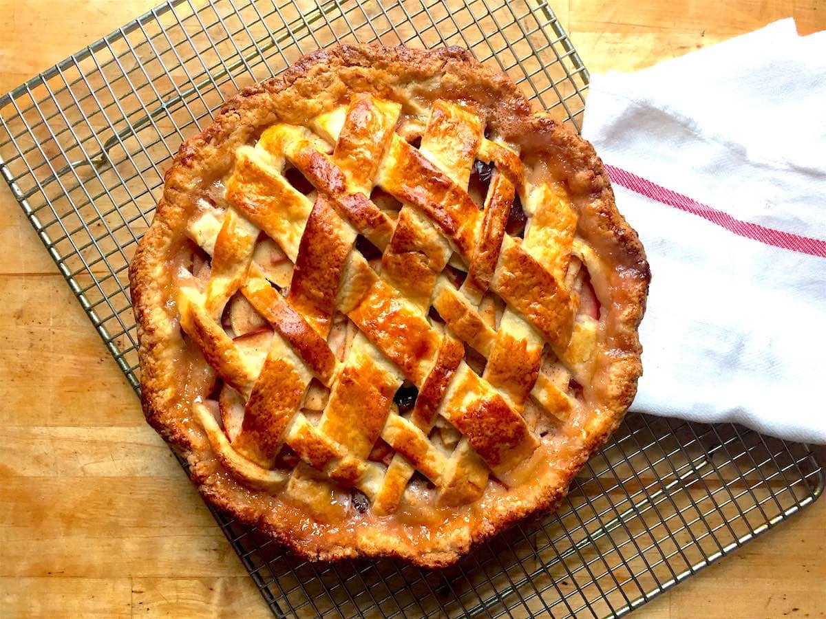 Lattice Apple-Cranberry Pie Recipe | The Hungry Hutch
