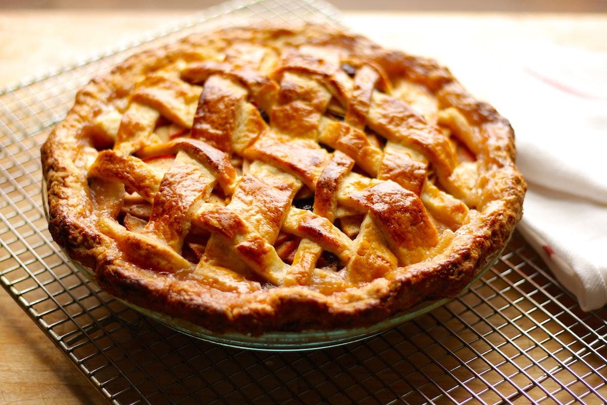 Lattice Apple-Cranberry Pie Recipe | The Hungry Hutch