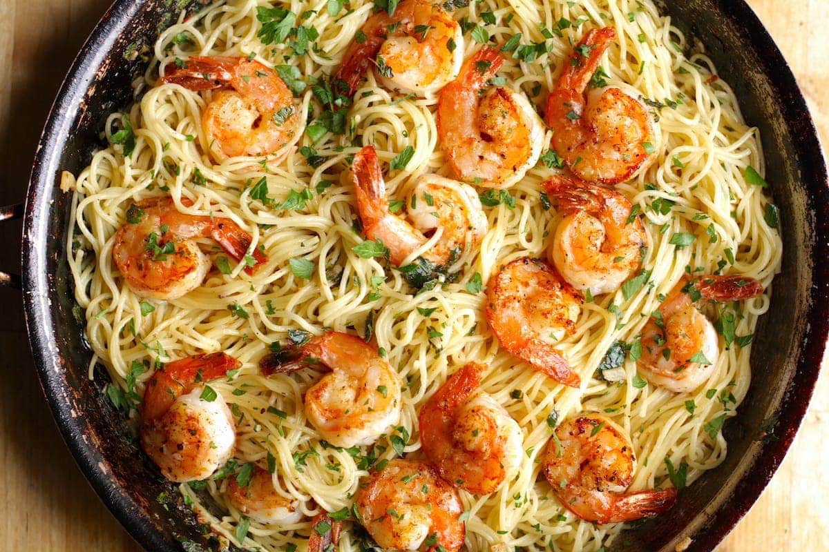 Shrimp Scampi with Pasta Recipe | The Hungry Hutch