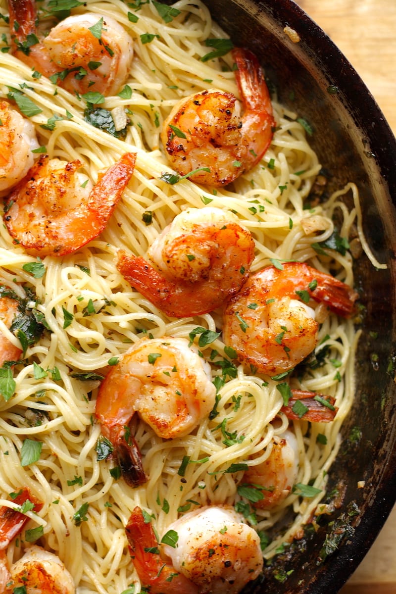 Shrimp Scampi with Pasta Recipe | The Hungry Hutch