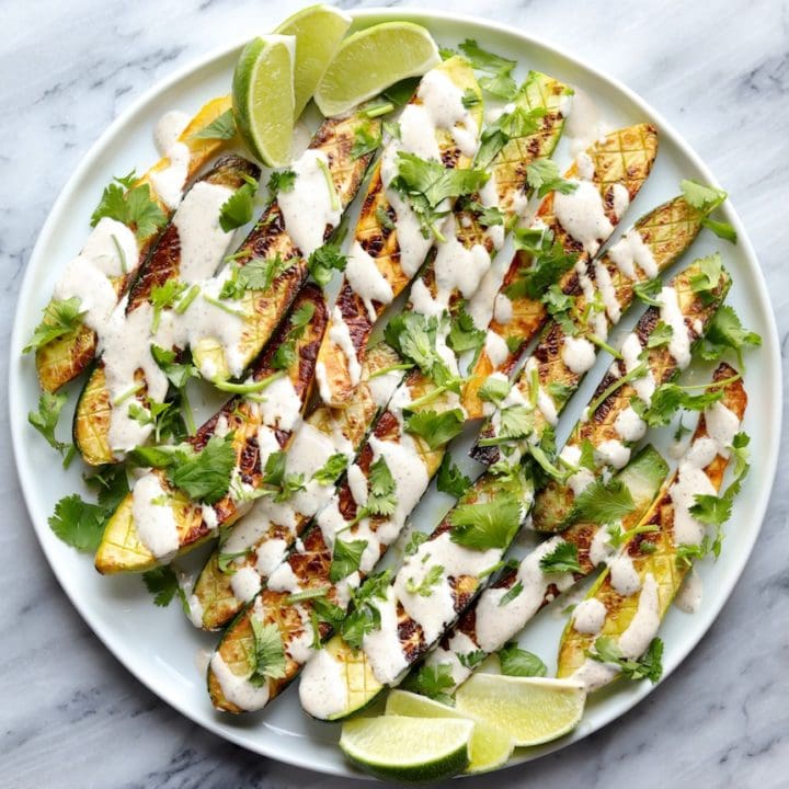 squash dressing with sour cream Summer Squash with Spiced Lime Sour Cream Recipe